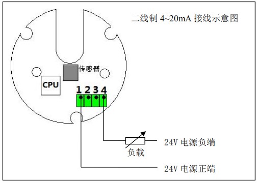 液體容積式流量計(jì)二線制接線圖